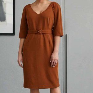 Brown Belted Dress Size 2XL but fits 1XL  New NWT